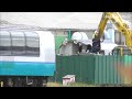 ｽｰﾊﾟｰﾋﾞｭｰ踊り子 251系RE-3編成Ｇ車 解体始まる！ﾀﾞﾌﾞﾙﾃﾞｯｶｰ部から解体　2020.5.19 JR長野総合車両センター　　panasd 1714