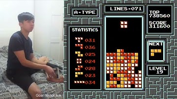 NES Tetris - MY FIRST ROLLING 19 MAXOUT