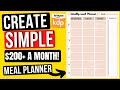 How to Create Meal Planner To Make $200/month For KDP in 2022
