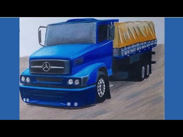 Como desenhar um Caminhão - Mercedes Benz 1620 - PASSO A PASSO