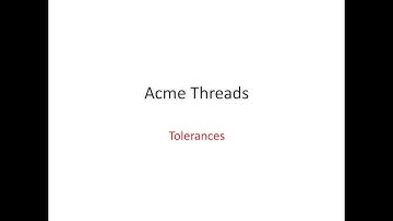 ACME Threads Designation and Tolerance