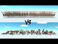 100 Giraffe VS All Team ARBS | Animal Revolt Battle Simulator Gameplay