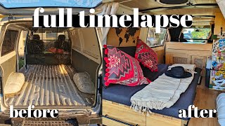 Van Conversion: Full detailed Timelapse  Mitsubishi Express Van Build