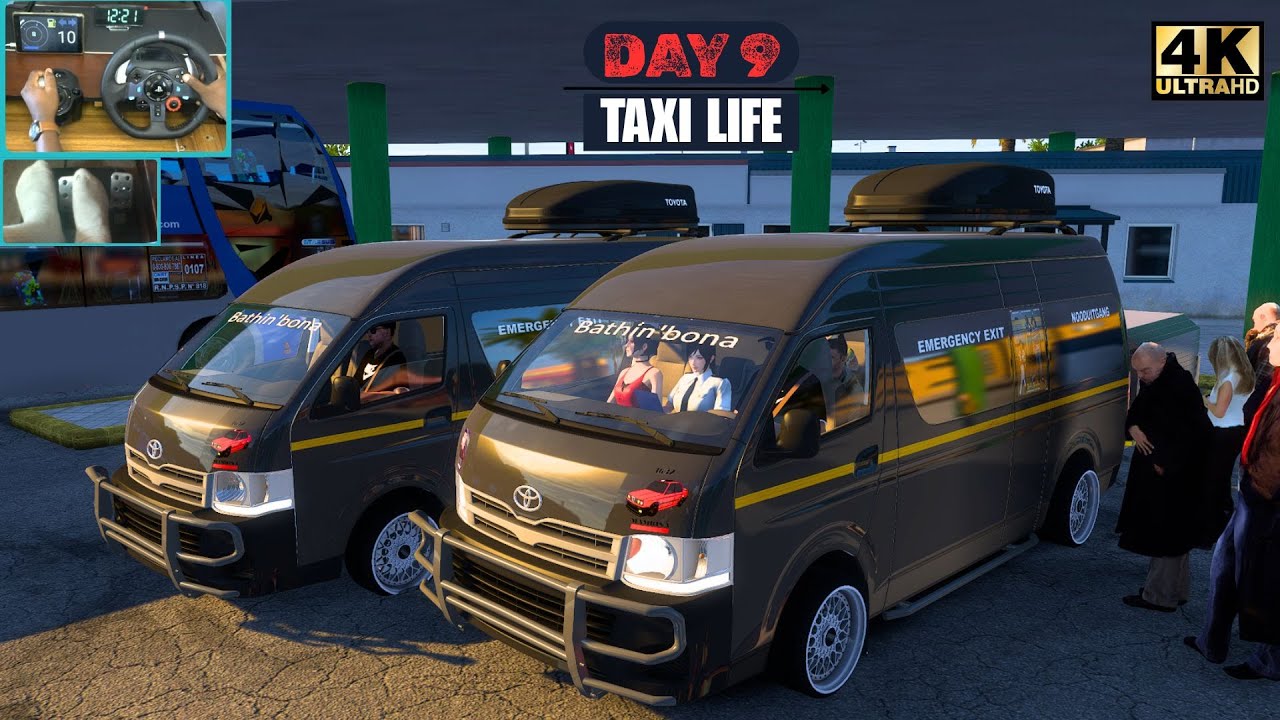 Поездка на Toyota HiAce от одной стоянки такси к другой — настоящая жизнь на дороге!