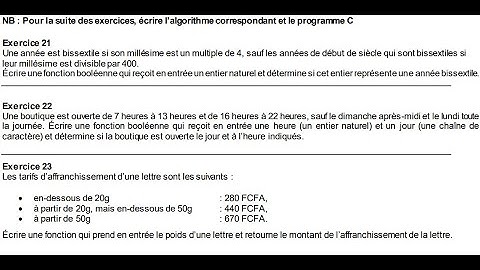 exo21 Programmation (en langage C)