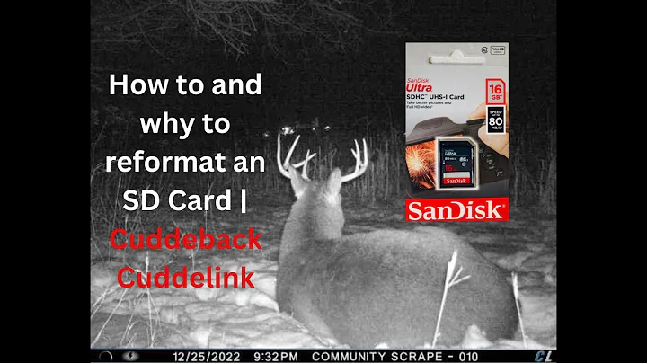 How to and why to reformat an SD Card | Cuddeback Cuddelink | trail cameras