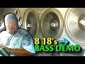 Funny Car Audio Reactions w/ 8 18" HDC3 Subwoofers FLEXIN | YUKONG Playing Its Top 3 Loud BASS Songs