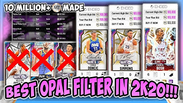 NBA2K20 - BEST OPAL SNIPE FILTER IN THE GAME!!! THIS MADE ME 10 MILLION+ MT!!! USE THIS NOW!!!!