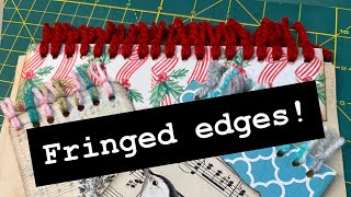 BITS OF YARN bring a cozy, wintery feel to journal pages ~ #junkjournalideas
