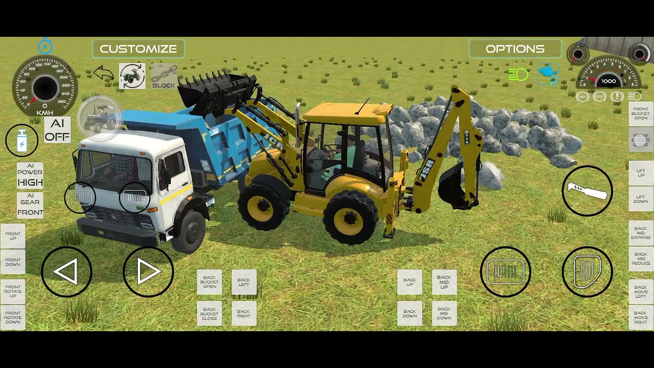 JCB  truck se pathar bhara Gaya me machine se piskar siement banaya Gaya truck Bhar ke bajar le gaye