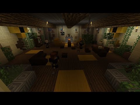 New Hufflepuff Common Room Posing Armor Stands Minecraft Hogwarts Update 7 Youtube