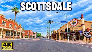4K. Scottsdale, Arizona. Relaxing Driving Tour. USA