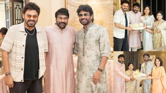 Megastar Chiranjeevi Invited Nagarjuna, Venkatesh To His Home To Celebrate  Diwali - YouTube