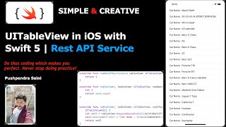 UITableView in iOS with Swift 5 | Rest Service