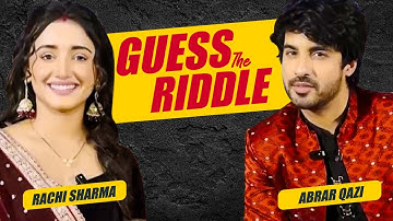 Guess The Riddle | Abrar Qazi & Rachi Sharma | Kumkum Bhagya |  Zee TV Hindi TV Serial