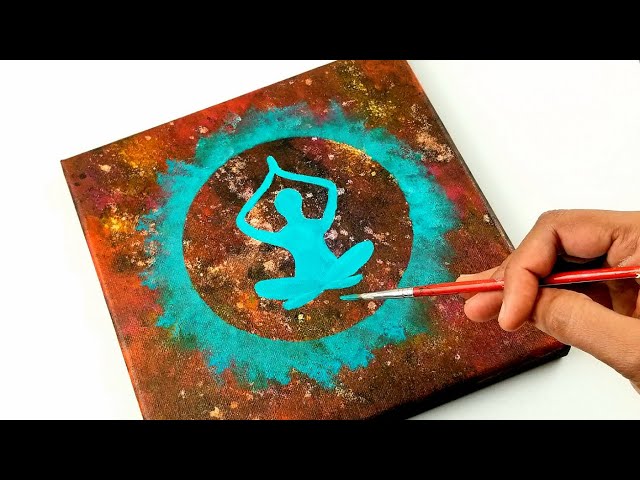 Art# 45, Easy painting, Yoga art painting, Acrylic painting tutorial