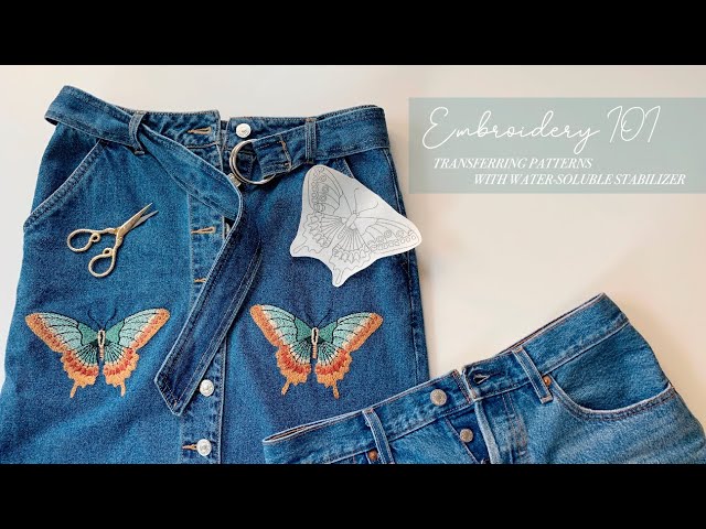 How to use water soluble stabilizer to embroider on clothes 