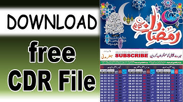 Ramadan Calendar 2020 | Free download CDR file|#LEARN GRAPHICS