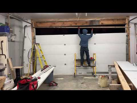 increasing garage door size without removing door