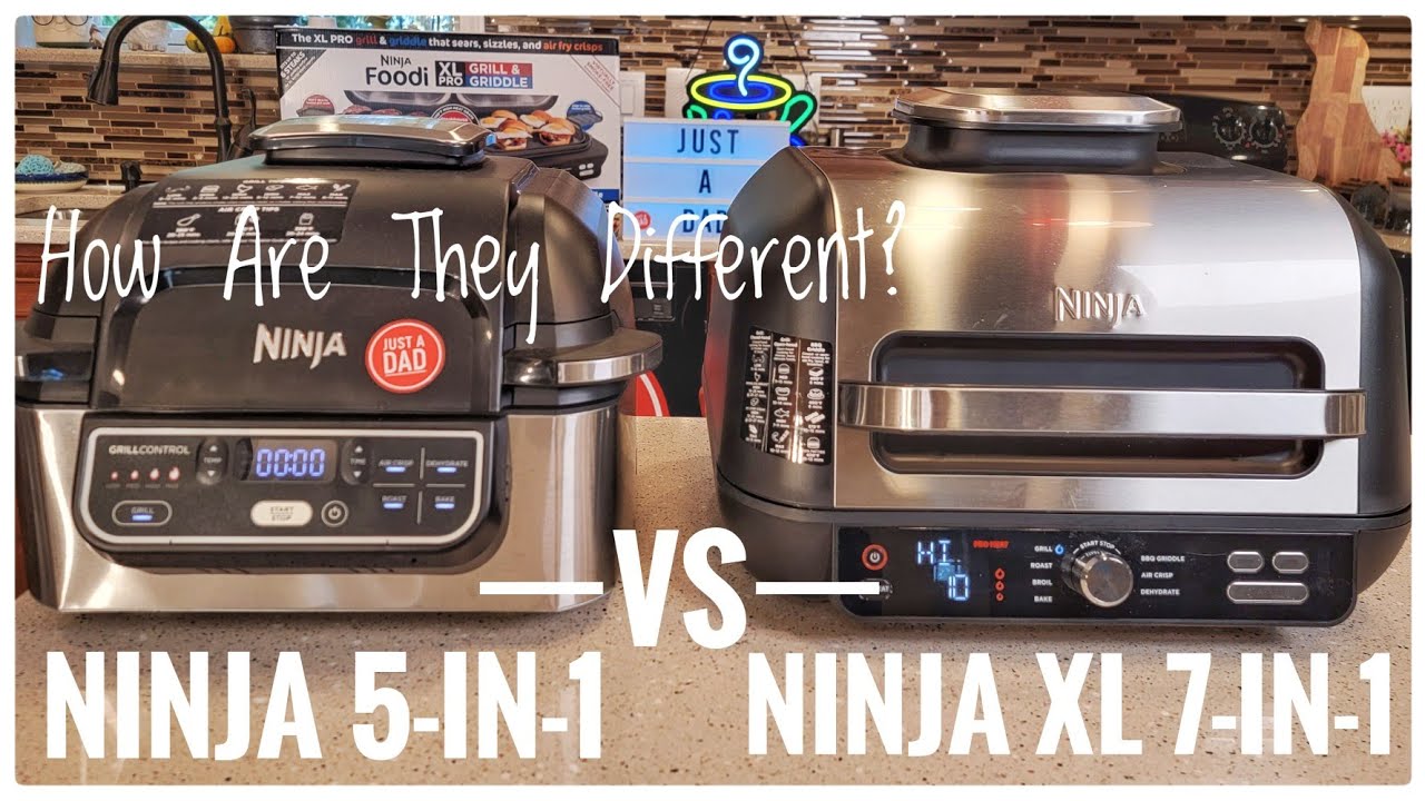 NINJA Foodi Indoor Grill Comparison Smart XL 6-in1 VS 5-in-1 Grill & Air  Fryer 