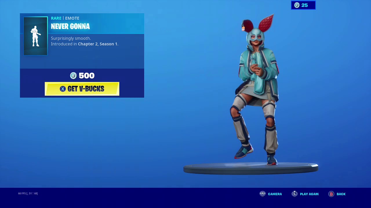 Fortnite Never Gonna To Give You Up Emote 1 Hour Rick Rolled