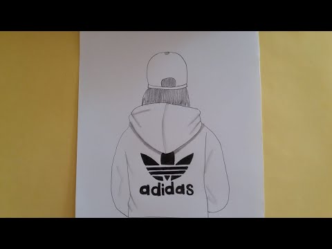 Adidas kıyafetli kız çizimi /Kız nasıl cizilir /how to draw a girl in adidas dress