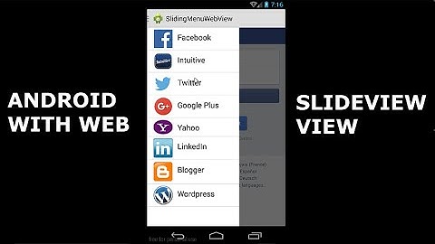 Android Navigation Drawer with WebView Part 1