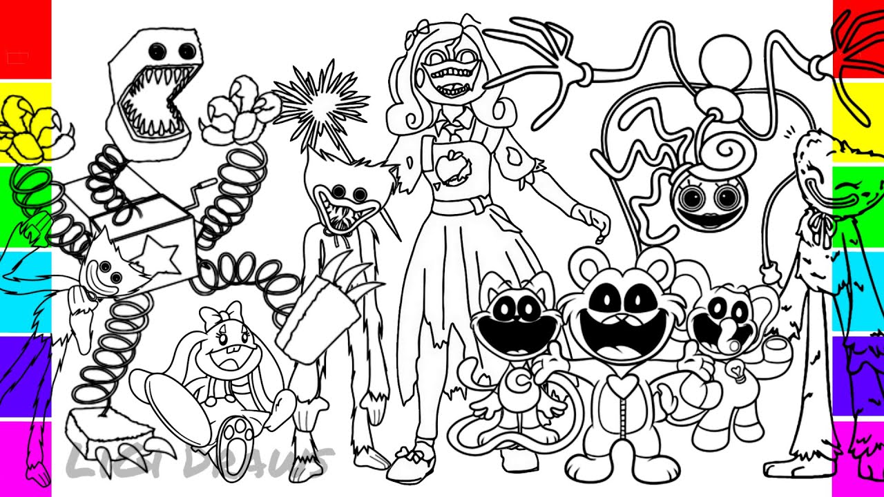 POPPY PLAYTIME CHAPTER 4 Coloring Pages // How to Color New Monsters