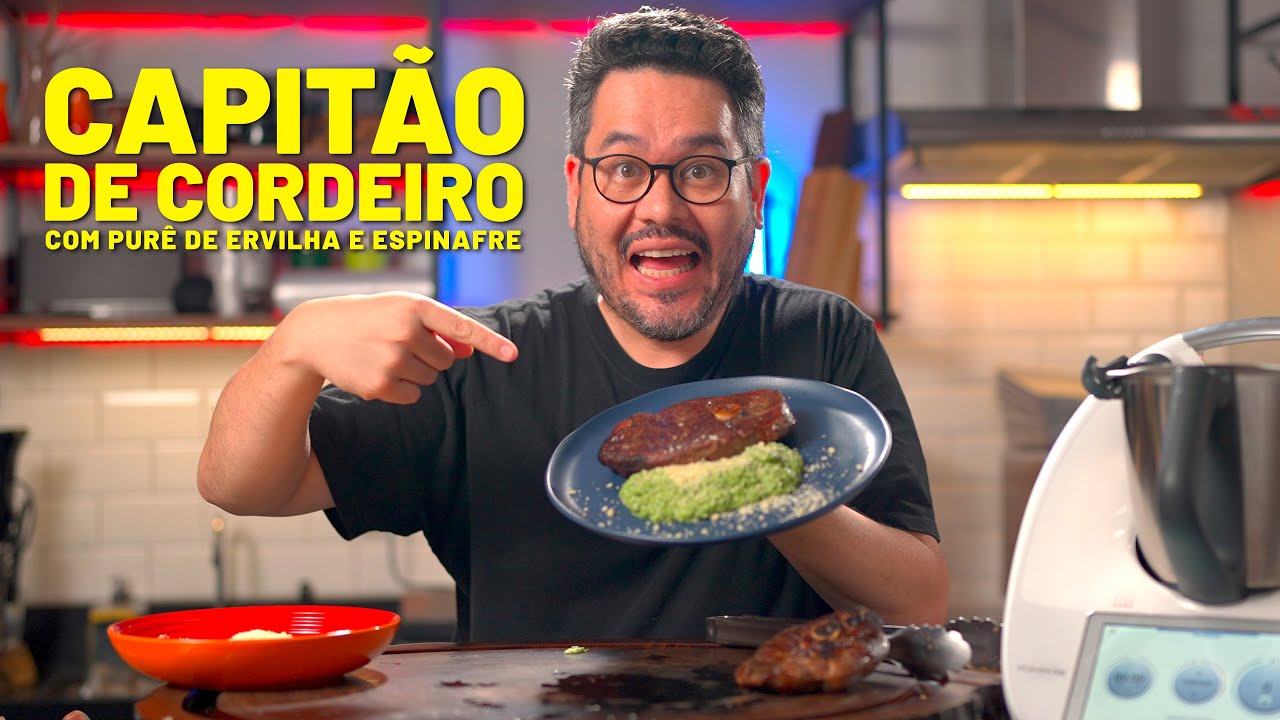 Bife Capitão de Cordeiro no Sous Vide e Purê de Ervilha com Espinafre na Thermomix!