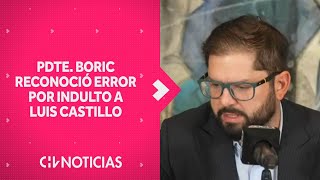 &quot;CREO QUE FUE UN ERROR&quot;: Presidente Boric habló sobre polémico indulto a Luis Castillo
