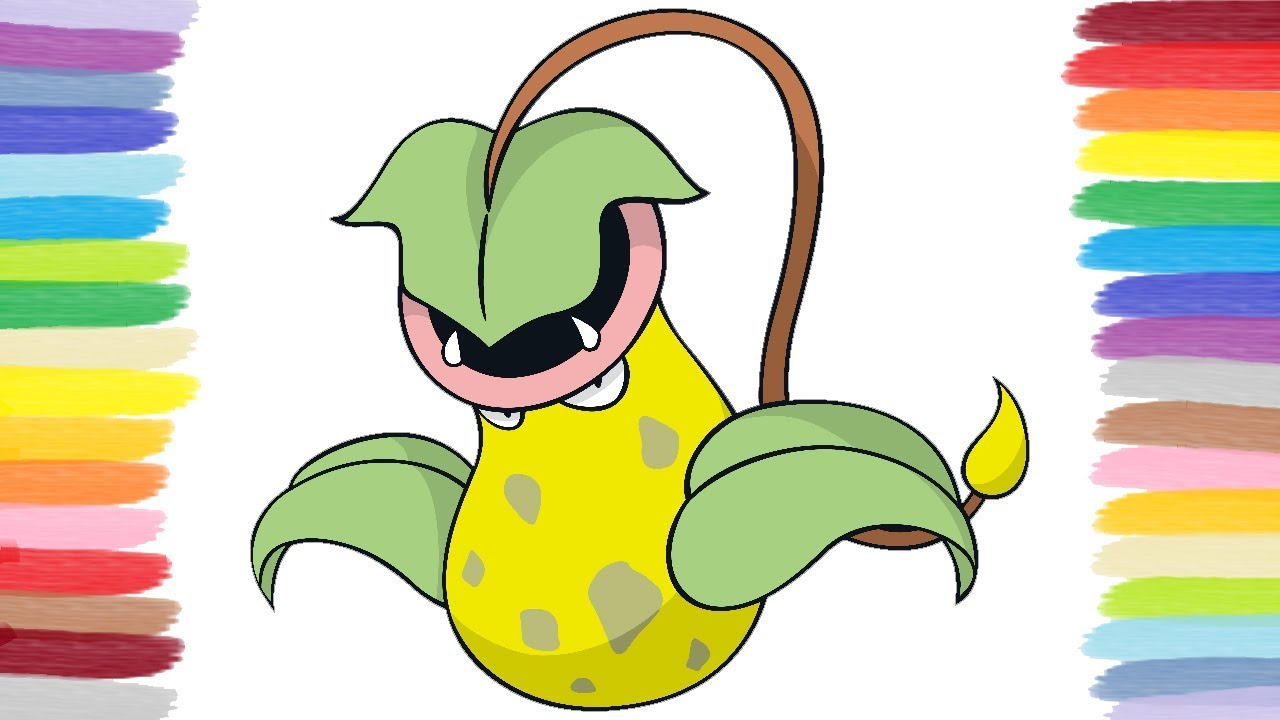 How to Color Victreebel (Pokémon) Coloring Book for Kids YouTube