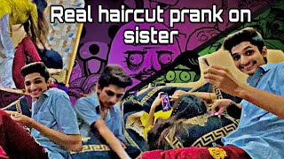 Real Haircut Prank On Sister🤭Bahut Maar Pari aaj mujhe😂🤭