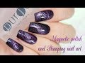 Magnetic polish  and stamping nail art