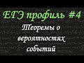 ЕГЭ профиль #4 / Теоремы о вероятностях событий / независимые события /задача лампы / решу егэ