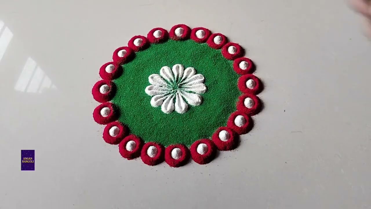 Easy Rangoli Designs ✨#rekharangoli#rangoli #art #satisfying #asmr #viral 