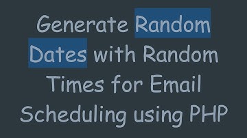 Generate Random Dates with Random Times for Email Scheduling using PHP