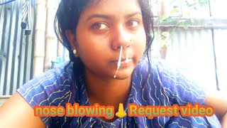 nose blowing// vlog//nose blowing//challenge. 👃👃Request video //part-3@RIYA-khai-khai-vlog