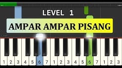 melodi piano ampar ampar pisang - tutorial level 1 - lagu daerah nusantara tradisional  - Durasi: 1:37. 