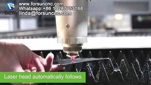 Fiber Laser head automatically follows & collision avoidance test