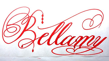 Bellamy Name Signature Calligraphy Status | How to write with Cut Maker  #calligraphy #cursive