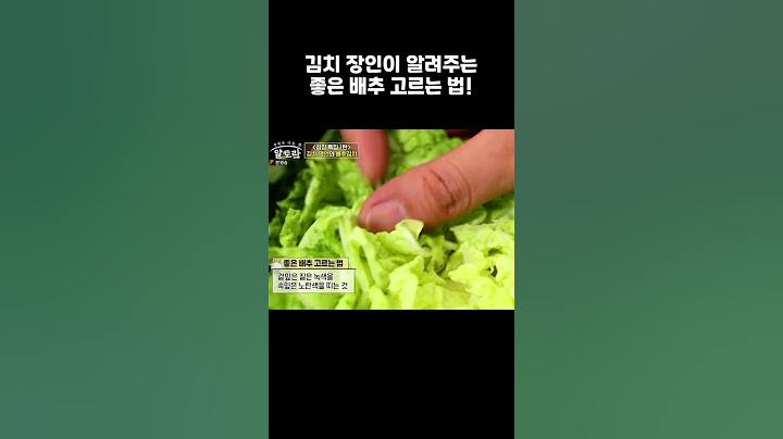김장철에 맛있는 배추 고르는 방법!