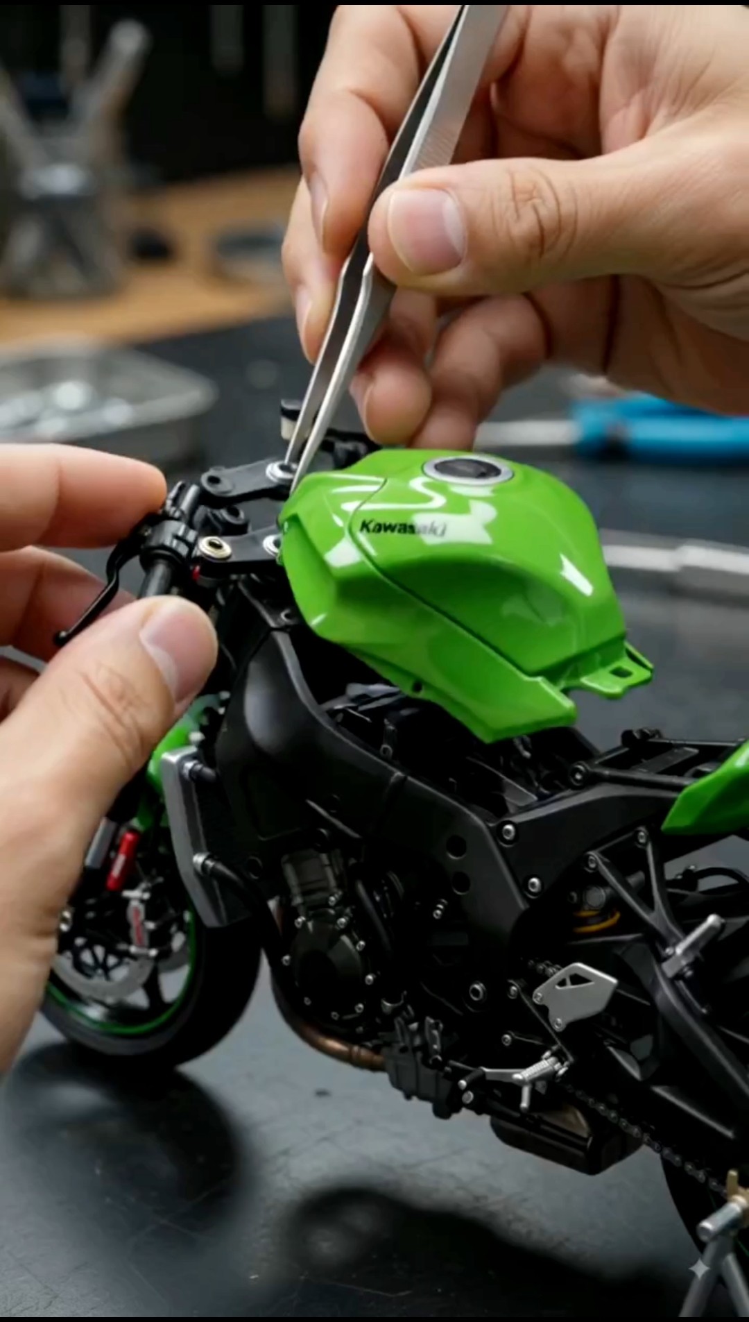 Kawasaki Ninja ZX-10R Assembly | Mini Superbike Build #Shorts