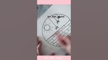 How to draw Bricks and sunn drawing #circledrawing #drawing #donotmisstheend #art #artist #subscribe