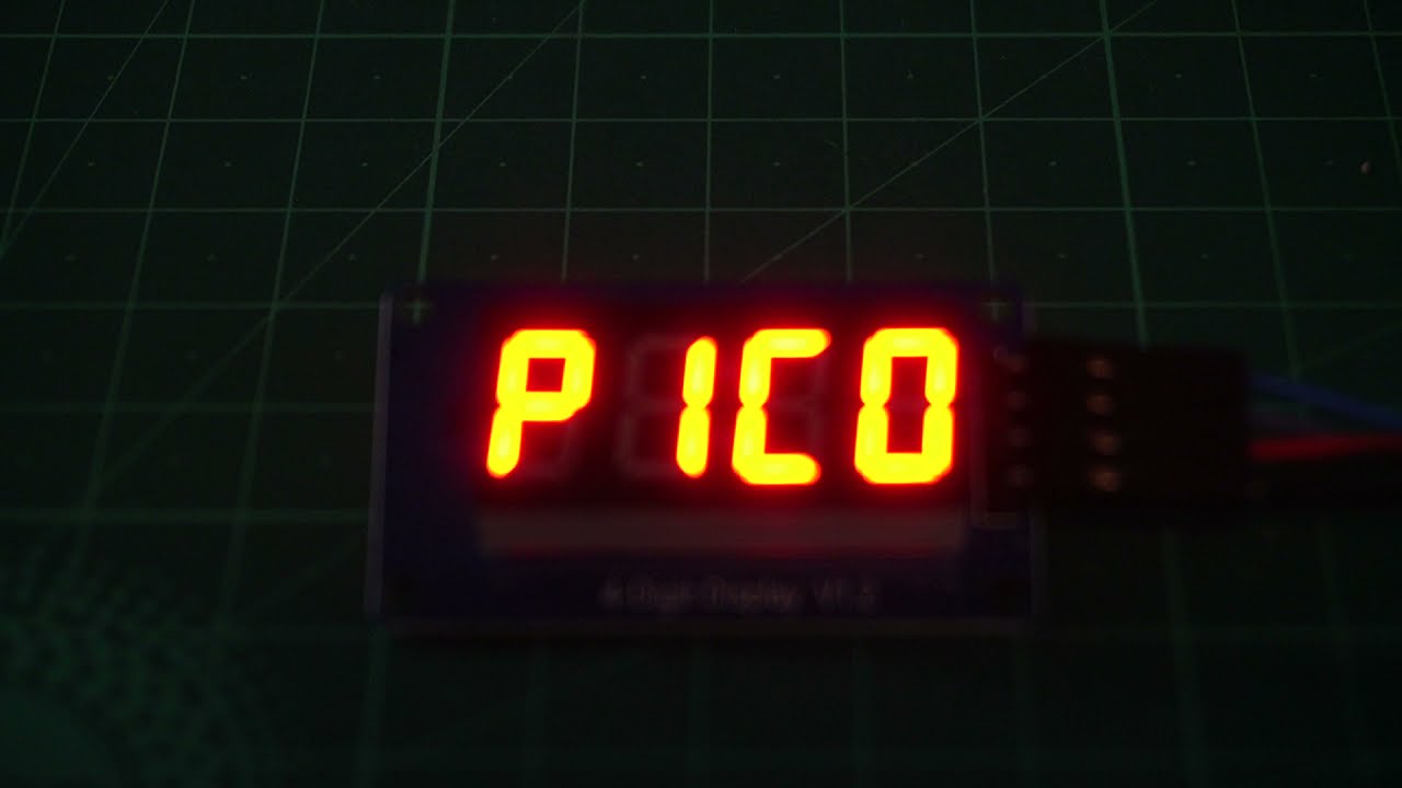 Rpi Pico TM1637 4-digit 7-segment LED module test - YouTube