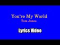 Youre my world  tom jones lyrics