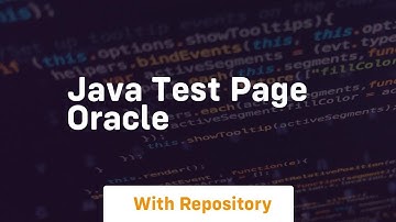 java test page oracle