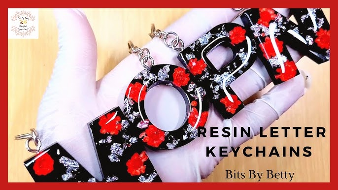 Customized Resin Letter Keychains/Keyrings – Artsty