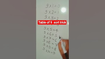 Table of 9 sort trick ✍️#maths #mathformula #shortsfeed #mathstricks