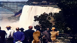 1920s - Niagara Falls Ontario, Canada in color [60fps,Remastered] w/sound design added