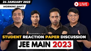 JEE Main 2023- Session-1 (24-Jan-1st shift)-Live Student Reaction| Toughness Analysis |Paper Solving